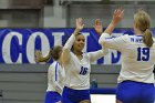 Volleyball vs Emerson  Wheaton College Women's Volleyball vs Emerson College. - Photo by Keith Nordstrom : Wheaton, Volleyball, VB2019